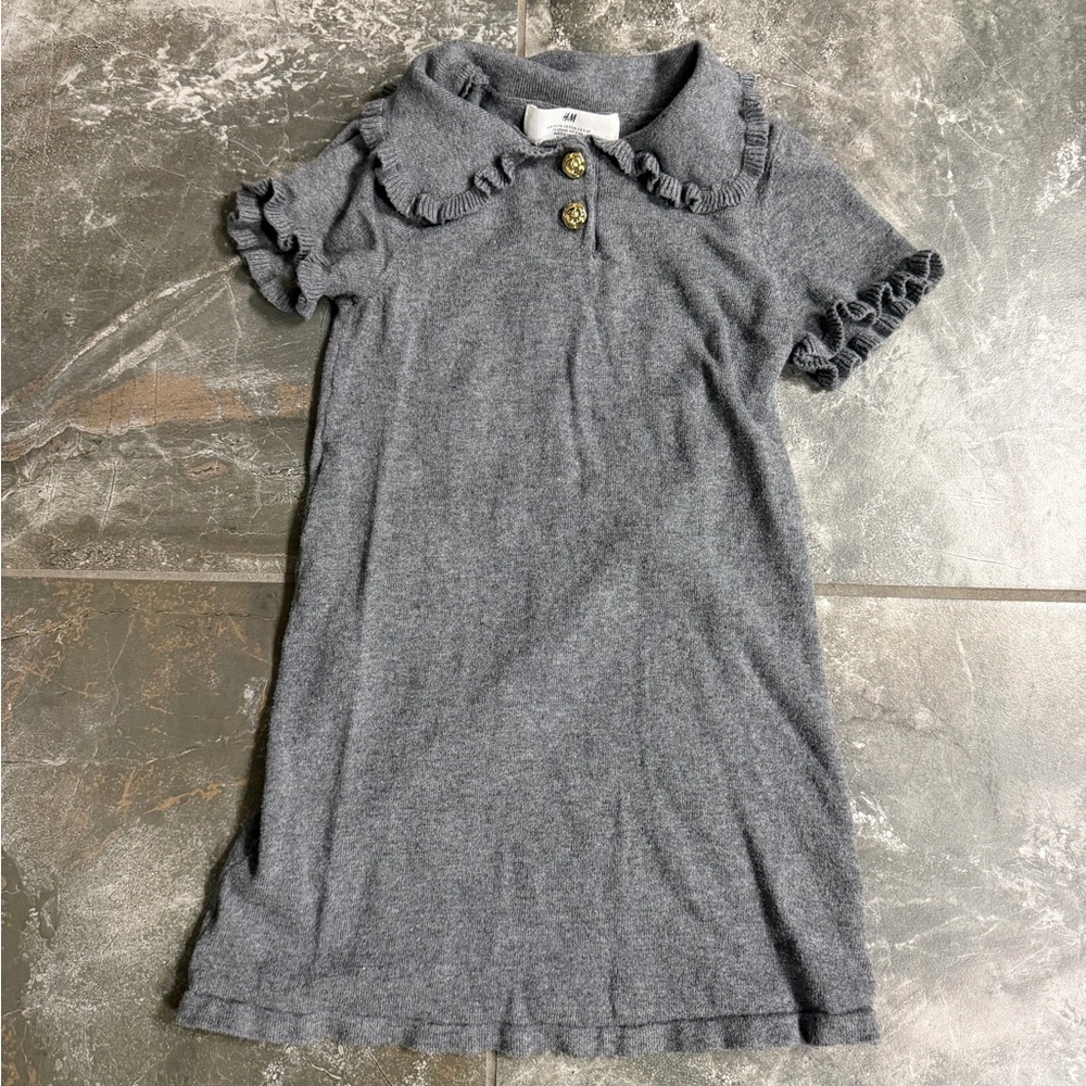 H&M Charcoal Kids Dress with Ruffles